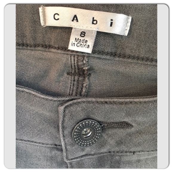 CAbi Gray Skinny Stretch Jeans Size 8 - Picture 8 of 10